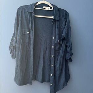 Liz Claiborne Navy Button Down Shirt
